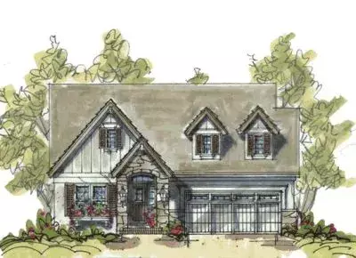 English Country house plans 10-1076 - front exterior, 1,556 sq ft, 2 bed, 2 bath house plans | Monster House Plans