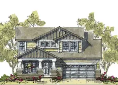 Craftsman house plans 10-1077 - front exterior, 2,164 sq ft, 4 bed, 3 bath house plans | Monster House Plans