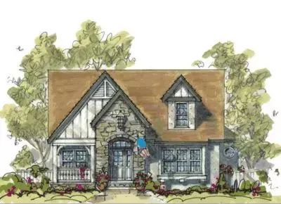 English Country house plans 10-1079 - front exterior, 2,173 sq ft, 4 bed, 3 bath house plans | Monster House Plans