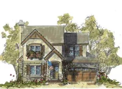 French Country house plans 10-1085 - front exterior, 1,901 sq ft, 4 bed, 2 bath house plans | Monster House Plans