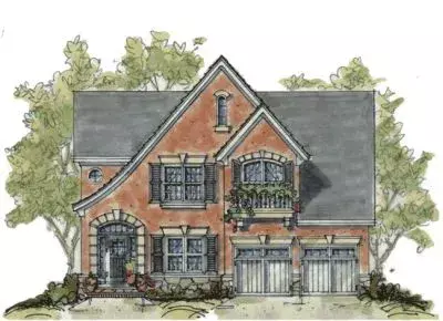 French Country house plans 10-1088 - front exterior, 2,051 sq ft, 3 bed, 2 bath house plans | Monster House Plans