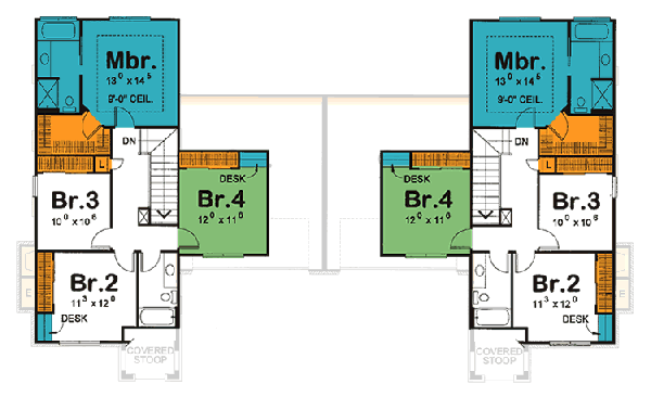 Upper/Second Floor Plan:10-1100