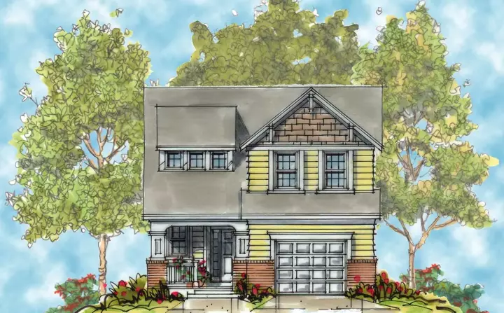 Craftsman house plans 10-1113 - front exterior, 1,540 sq ft, 3 bed, 2 bath house plans | Monster House Plans