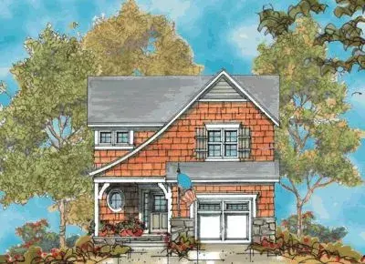 French Country house plans 10-1114 - front exterior, 1,540 sq ft, 3 bed, 2 bath house plans | Monster House Plans