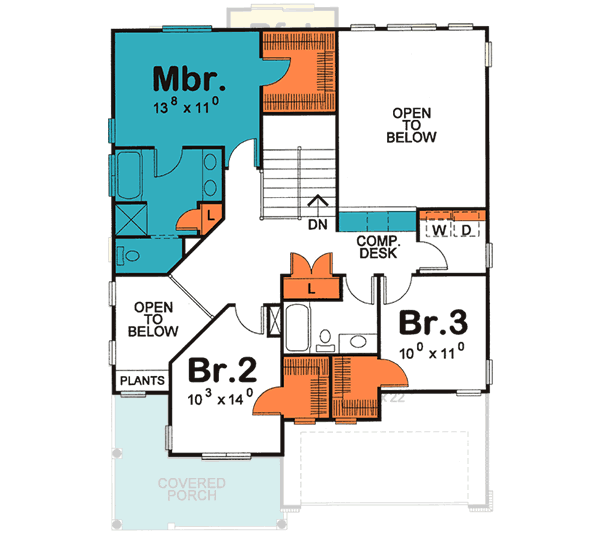 Upper/Second Floor Plan:10-1122