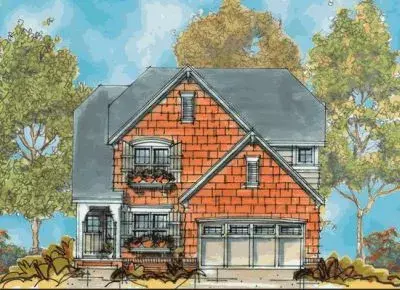Shingle house plans 10-1123 - front exterior, 2,076 sq ft, 3 bed, 2 bath house plans | Monster House Plans