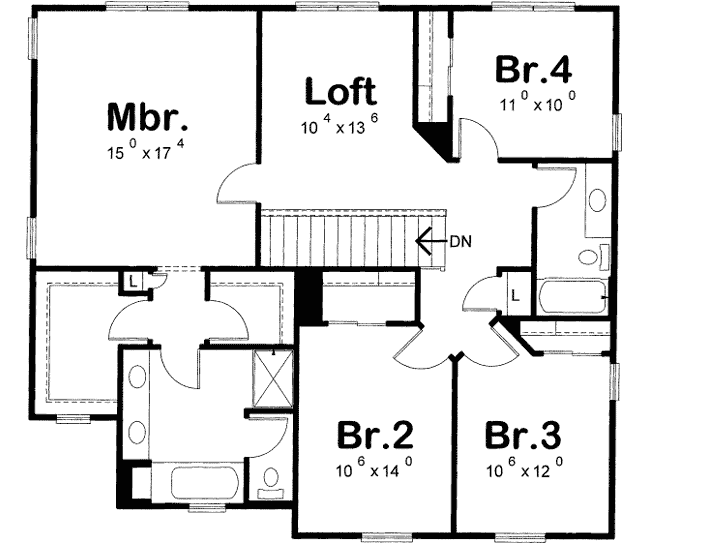 Upper/Second Floor Plan:10-1137