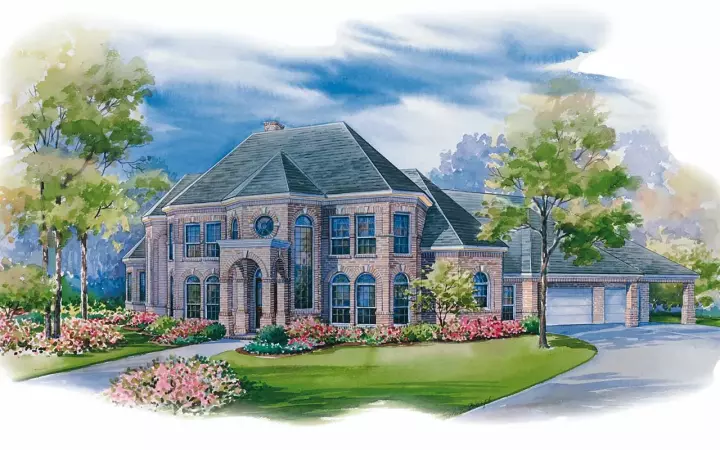 European house plans 10-1178 - front exterior, 3,750 sq ft, 4 bed, 3 bath house plans | Monster House Plans