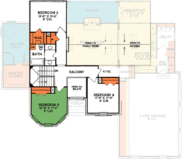 Upper/Second Floor Plan:10-1192