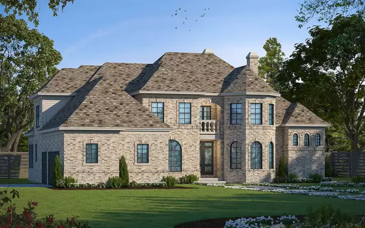 European house plans 10-1201 - front exterior, 3,094 sq ft, 4 bed, 3 bath house plans | Monster House Plans