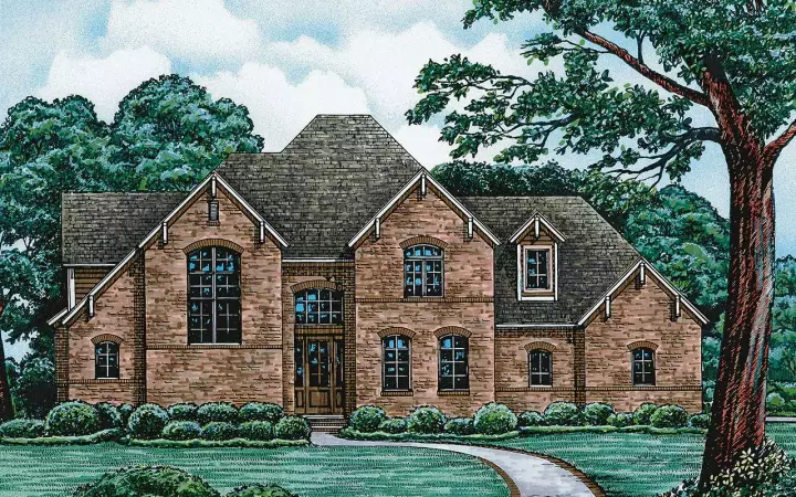 English Country house plans 10-1212 - front exterior, 2,237 sq ft, 3 bed, 2 bath house plans | Monster House Plans