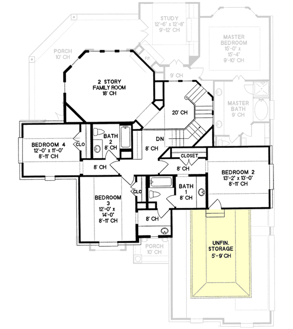 Upper/Second Floor Plan:10-1214