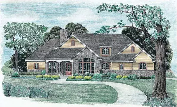 Country house plans 10-1238 - front exterior, 2,203 sq ft, 3 bed, 3 bath house plans | Monster House Plans
