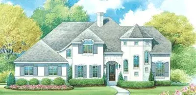 French Country house plans 10-1276 - front exterior, 3,053 sq ft, 4 bed, 3 bath house plans | Monster House Plans