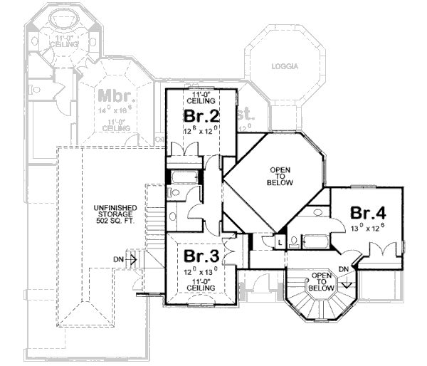 Upper/Second Floor Plan:10-1276