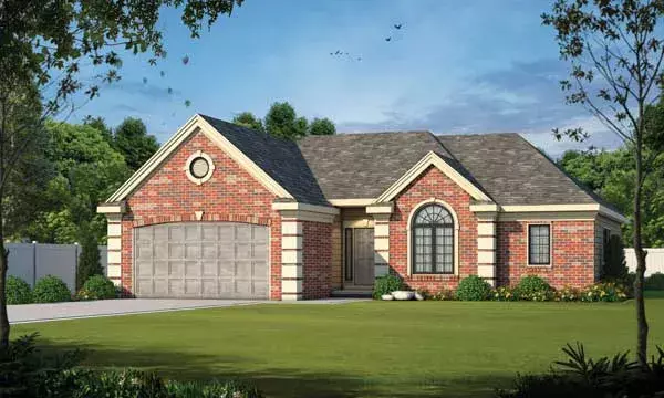 Traditional house plans 10-1337 - front exterior, 1,692 sq ft, 2 bed, 2 bath house plans | Monster House Plans