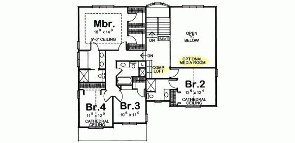 Upper/Second Floor Plan:10-1355