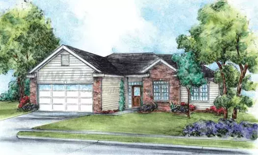 Traditional house plans 10-1390 - front exterior, 1,291 sq ft, 3 bed, 2 bath house plans | Monster House Plans