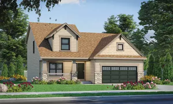Craftsman house plans 10-1399 - front exterior, 1,480 sq ft, 4 bed, 2 bath house plans | Monster House Plans