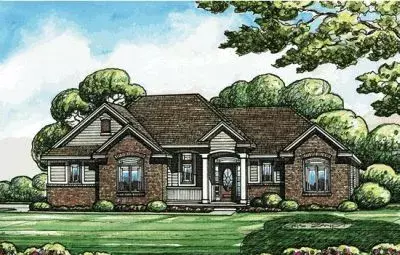 Traditional house plans 10-1409 - front exterior, 1,672 sq ft, 3 bed, 2 bath house plans | Monster House Plans
