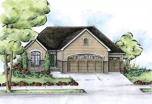 Traditional house plans 10-1433 - front exterior, 1,636 sq ft, 2 bed, 2 bath house plans | Monster House Plans