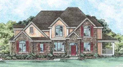European house plans 10-1436 - front exterior, 3,250 sq ft, 4 bed, 3 bath house plans | Monster House Plans