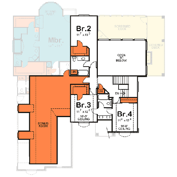Upper/Second Floor Plan:10-1436