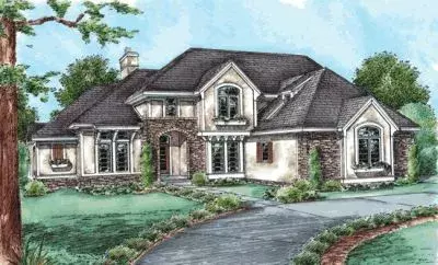 French Country house plans 10-1450 - front exterior, 3,080 sq ft, 4 bed, 3 bath house plans | Monster House Plans