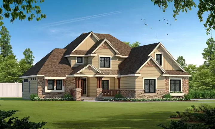 French Country house plans 10-1455 - front exterior, 2,476 sq ft, 3 bed, 2 bath house plans | Monster House Plans