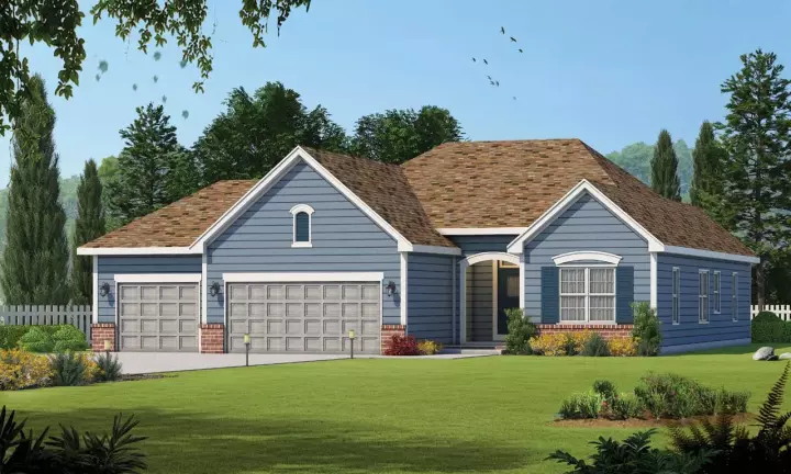 Traditional house plans 10-1482 - front exterior, 1,755 sq ft, 3 bed, 2 bath house plans | Monster House Plans