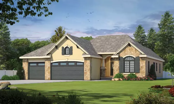 Traditional house plans 10-1483 - front exterior, 1,755 sq ft, 3 bed, 2 bath house plans | Monster House Plans