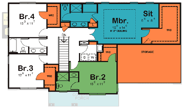 Upper/Second Floor Plan: 10-1508