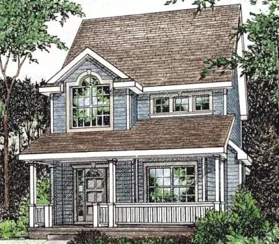 Farmhouse house plans 10-1545 - front exterior, 1,544 sq ft, 3 bed, 2 bath house plans | Monster House Plans