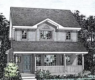 Country house plans 10-1558 - front exterior, 1,400 sq ft, 2 bed, 2 bath house plans | Monster House Plans
