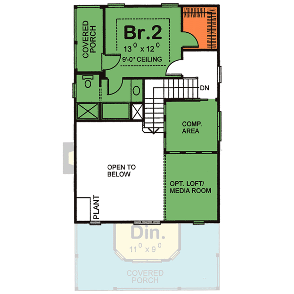 Upper/Second Floor Plan:10-1558