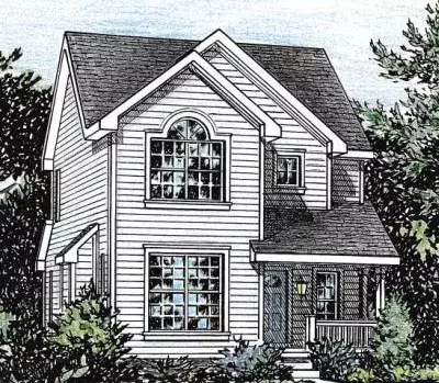 Country house plans 10-1566 - front exterior, 1,395 sq ft, 3 bed, 2 bath house plans | Monster House Plans