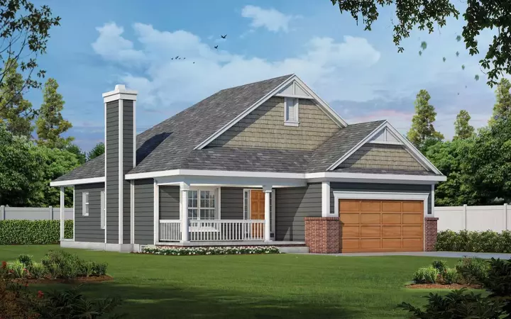 Country house plans 10-1584 - front exterior, 1,195 sq ft, 3 bed, 2 bath house plans | Monster House Plans