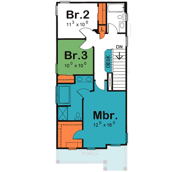 Upper/Second Floor Plan:10-1592