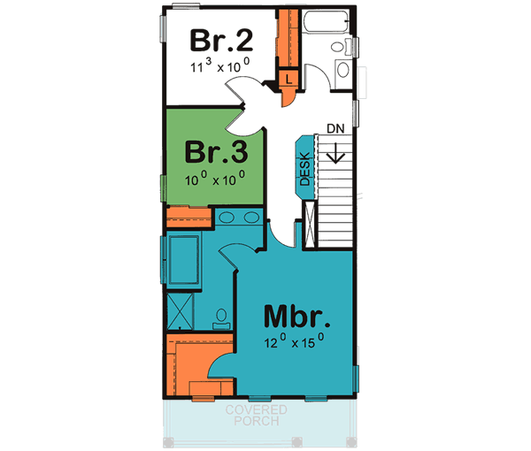 Upper/Second Floor Plan:10-1593