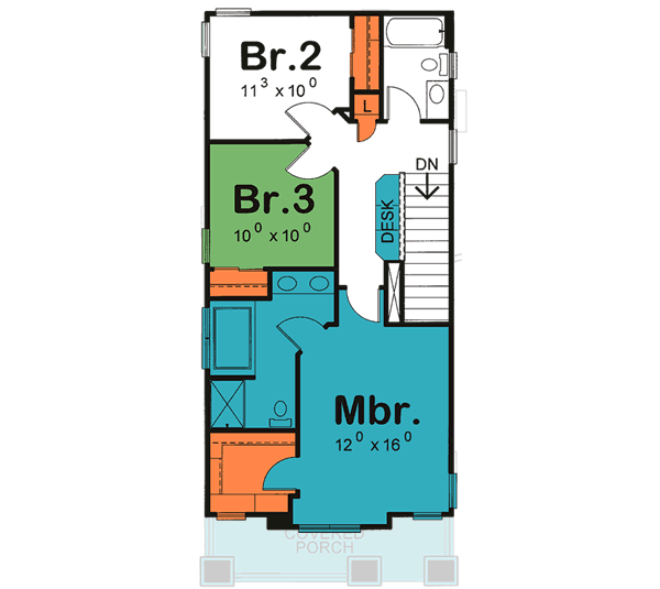 Upper/Second Floor Plan:10-1594
