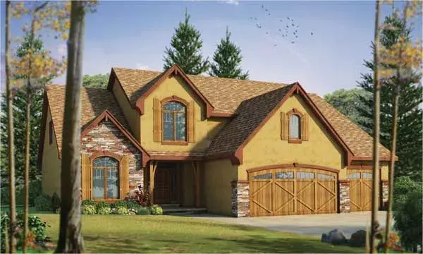 European house plans 10-1621 - front exterior, 2,422 sq ft, 4 bed, 1 bath house plans | Monster House Plans