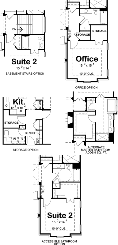 European Style Home Design Plan: 10-1628