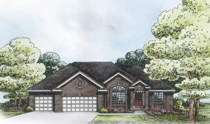 Traditional house plans 10-1634 - front exterior, 1,893 sq ft, 3 bed, 2 bath house plans | Monster House Plans