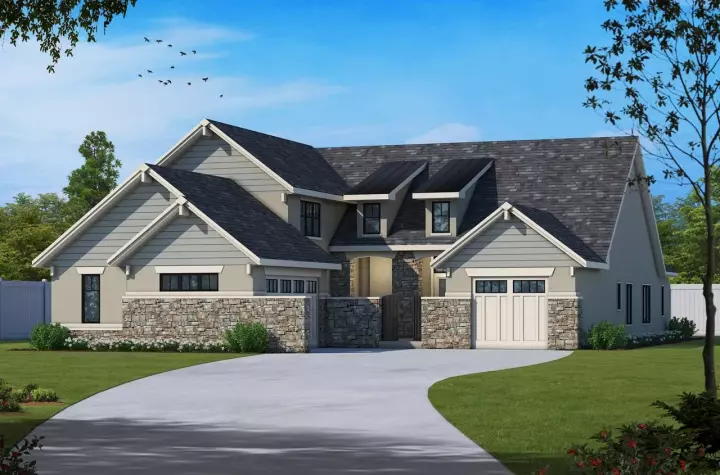 French Country house plans 10-1638 - front exterior, 2,782 sq ft, 4 bed, 3 bath house plans | Monster House Plans