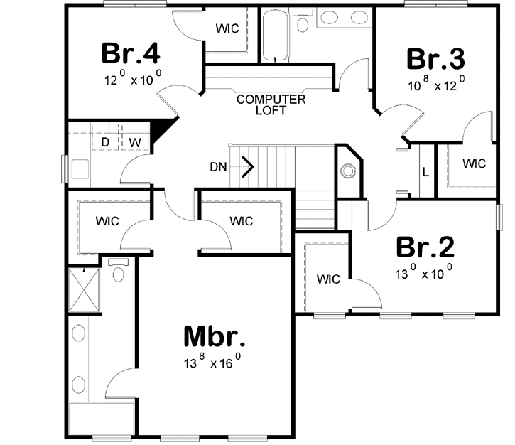 Upper/Second Floor Plan:10-1643