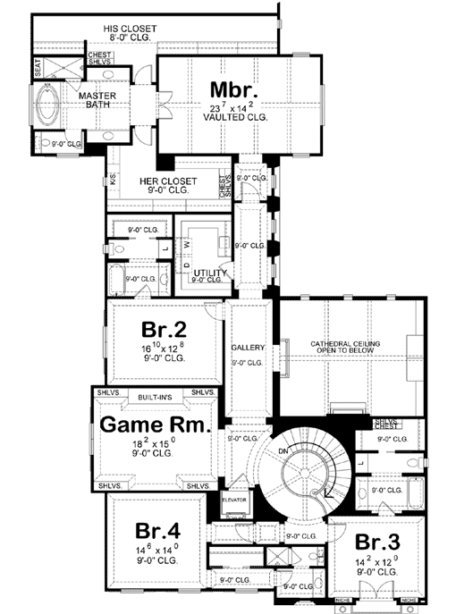 Upper/Second Floor Plan:10-1644