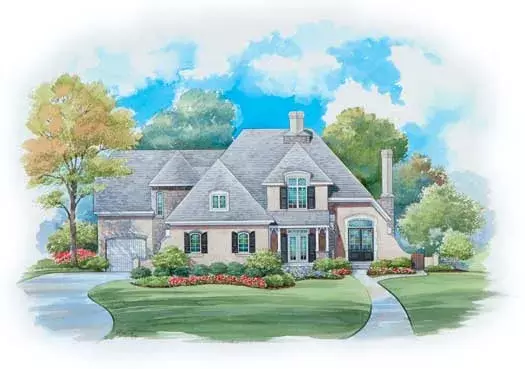 French Country house plans 10-1656 - front exterior, 3,415 sq ft, 4 bed, 3 bath house plans | Monster House Plans