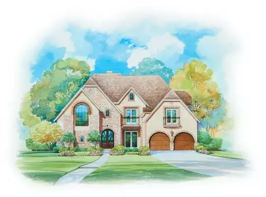 European house plans 10-1658 - front exterior, 4,223 sq ft, 4 bed, 3 bath house plans | Monster House Plans