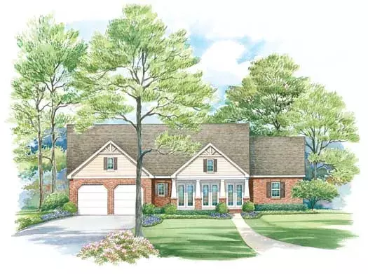 Craftsman house plans 10-1661 - front exterior, 2,430 sq ft, 3 bed, 2 bath house plans | Monster House Plans