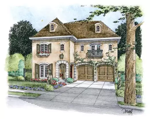 European house plans 10-1669 - front exterior, 4,066 sq ft, 4 bed, 3 bath house plans | Monster House Plans